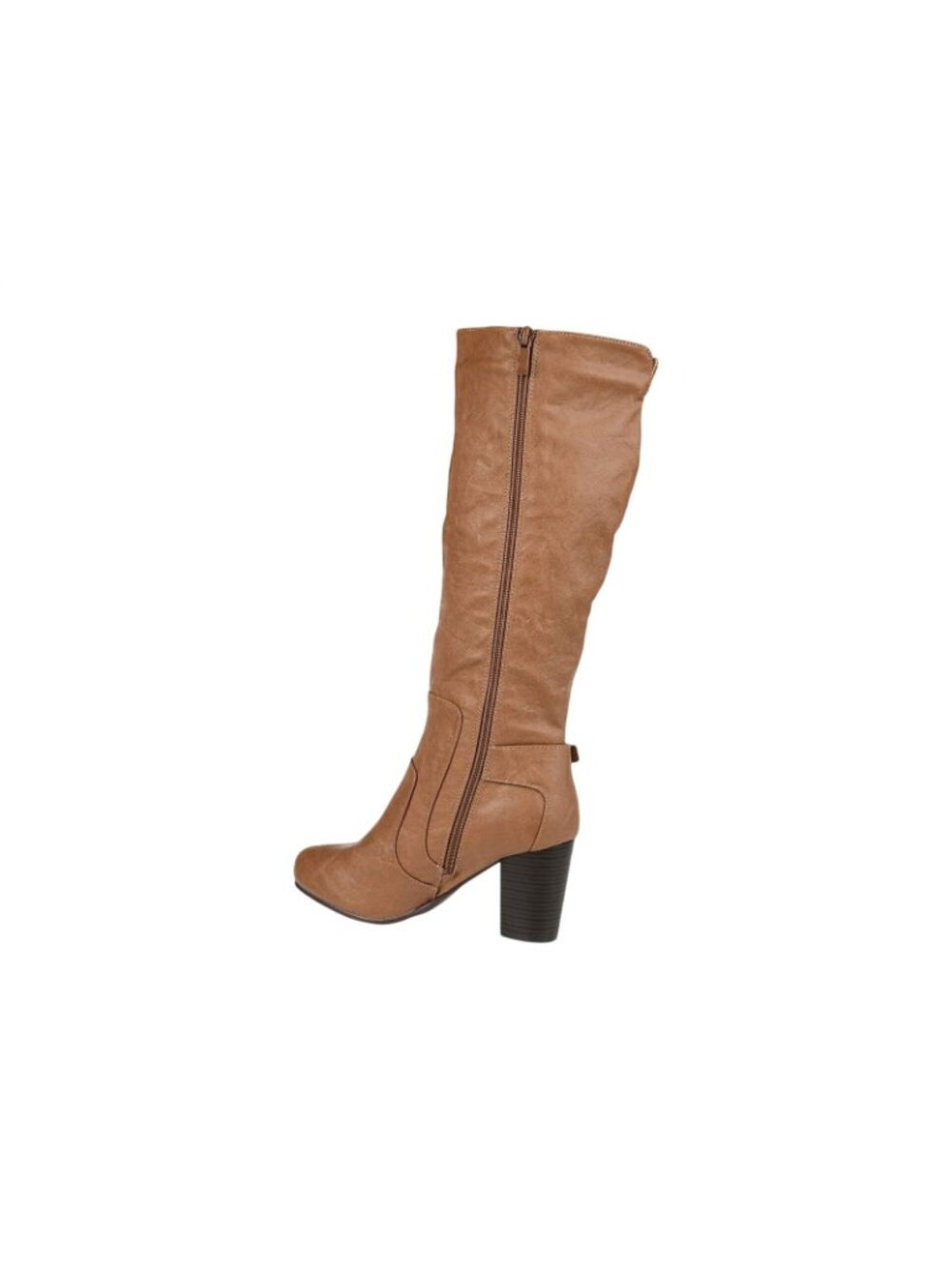 Journee Collection Carver Tall Block Heel Knee High Boots Tan Brown 7M - Picture 15 of 16
